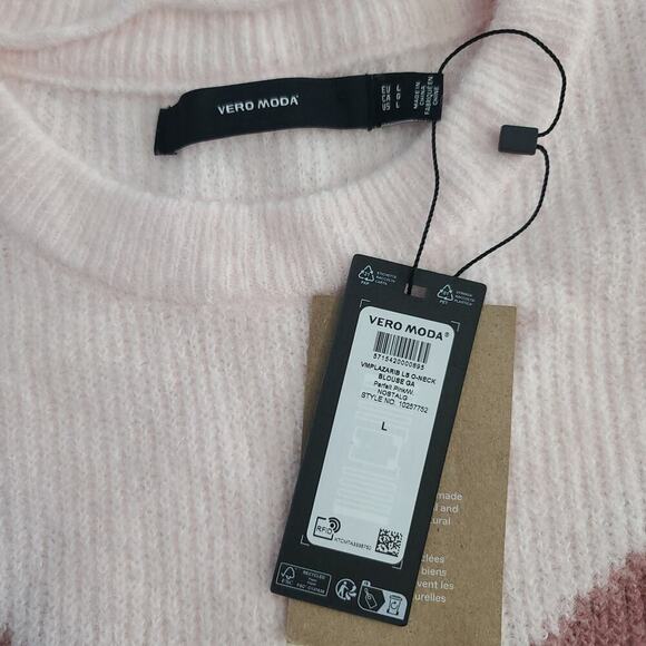 Vero Moda Colorblock amazingly soft sweater size Large Cozycore Office Pink - Picture 7 of 8